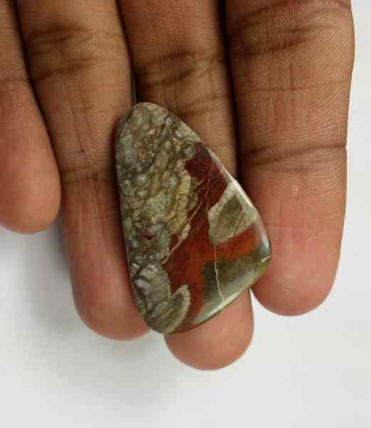 24.9 Carats Mushroom Rhyolite 32.19 x 21.68 x 4.21 mm