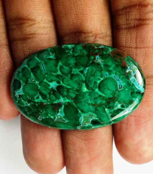 57.1 Carats Chrysocolla Malachite 40.45 x 25.54 x 5.04 mm