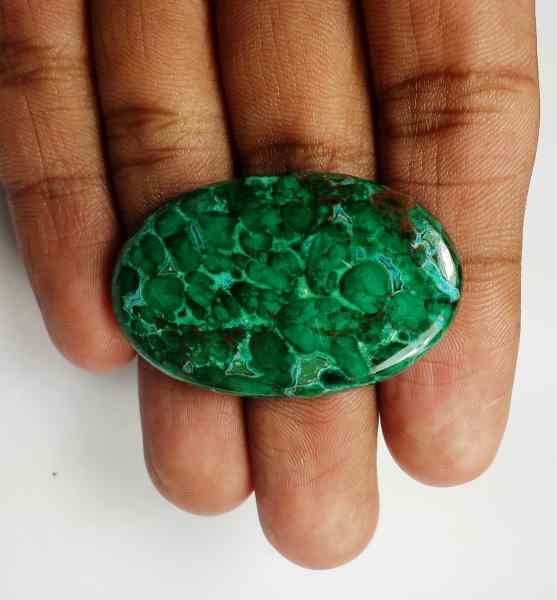 57.1 Carats Chrysocolla Malachite 40.45 x 25.54 x 5.04 mm