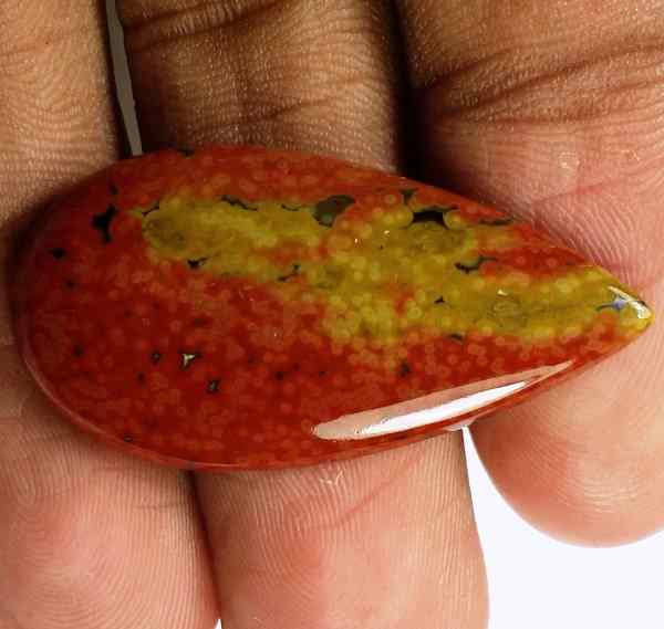 14.75 Carats OceanJasper 34.37 x 17.73 x 3.53 mm