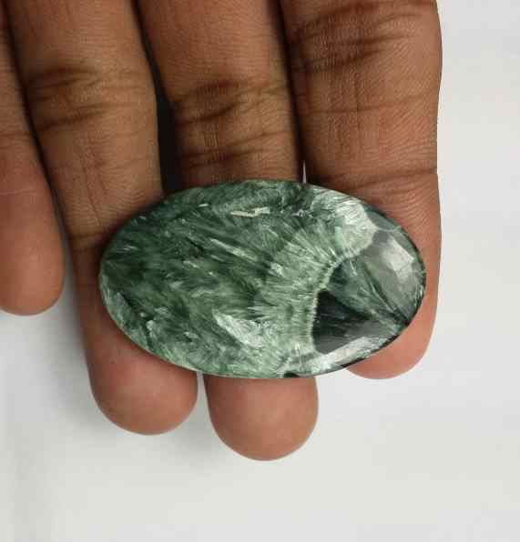 36 Carats Seraphinite 40.57 x 25.10 x 4.36 mm