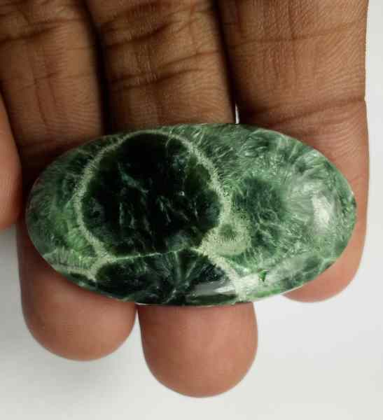 42 Carats Seraphinite 39.86 x 22.47 x 6.10 mm