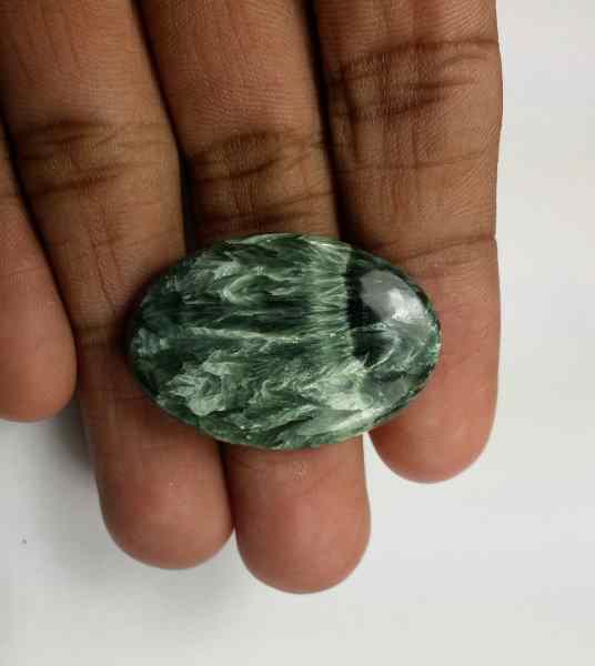 31.65 Carats Seraphinite 32.60 x 22.47 x 5.36 mm