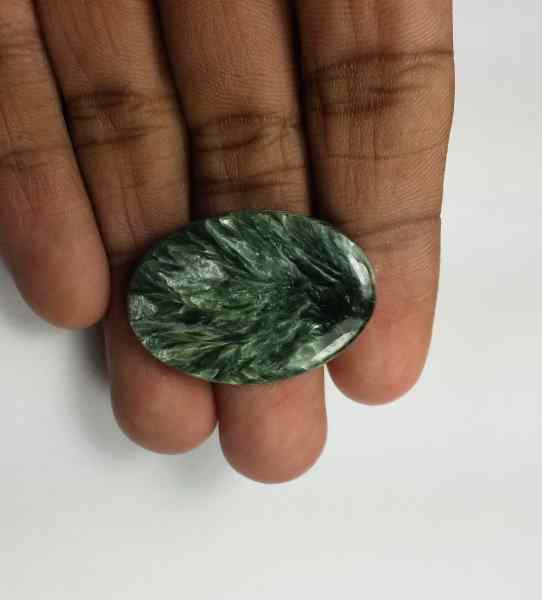 28.15 Carats Seraphinite 32.38 x 22.40 x 4.82 mm