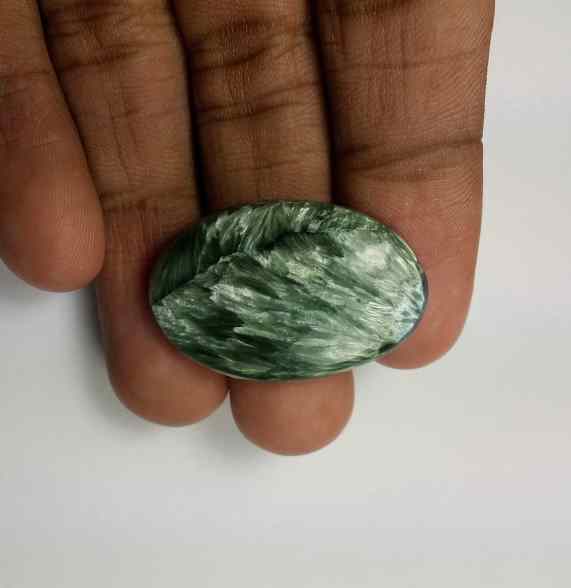 25.3 Carats Seraphinite 30.95 x 20.28 x 5.40 mm