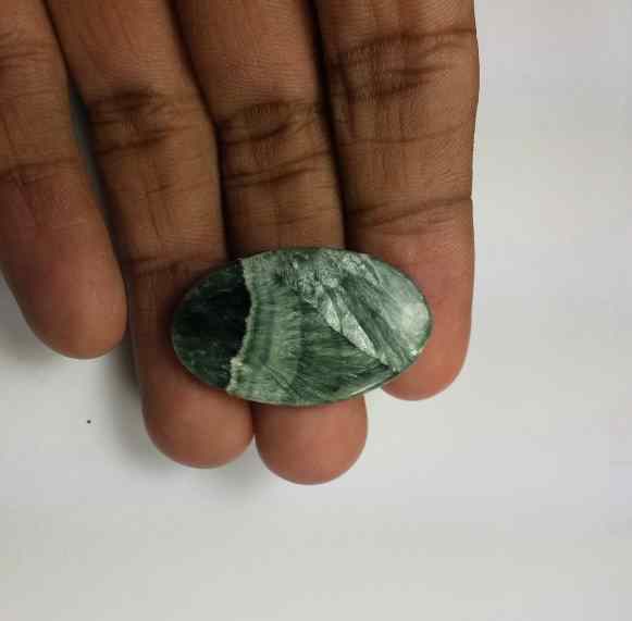 25 Carats Seraphinite 32.59 x 19.85 x 4.58 mm