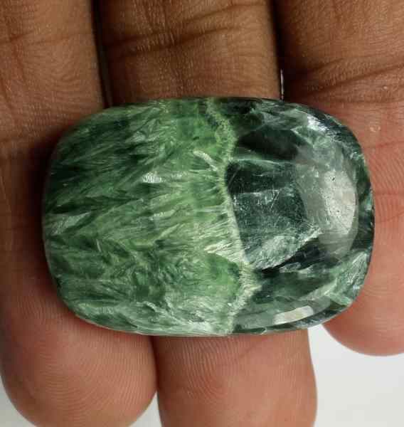 27.95 Carats Seraphinite 28.66 x 20.74 x 5.08 mm