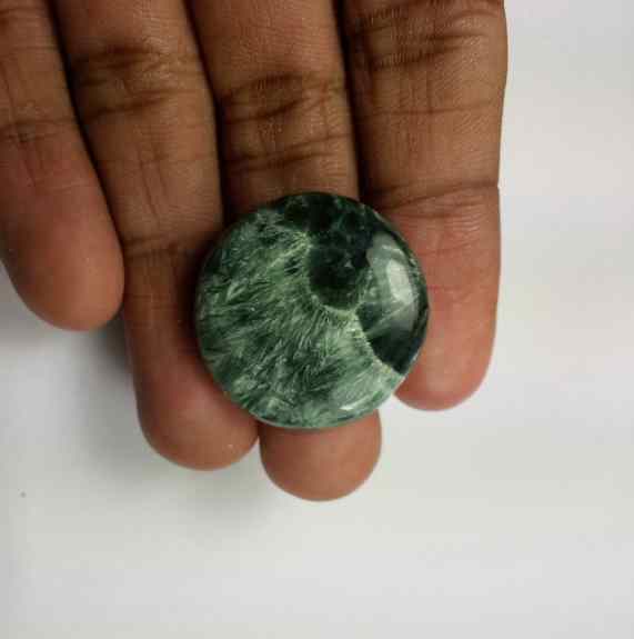 32.1 Carats Seraphinite 26.71 x 26.53 x 5.78 mm