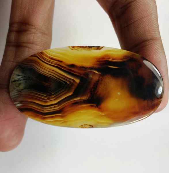 66.2 Carats Montana Agate 57.38 x 30.81 x 4.30 mm