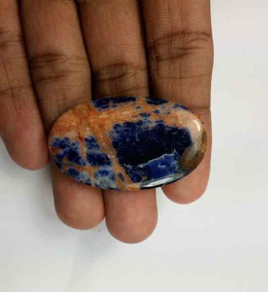 37.3 Carats Multi Sodalite  42.02 x 25.10 x 4.29 mm