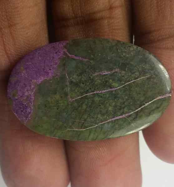24.15 Carats Purplish Green Australia Purpolite 31.42 x 19.77 x 4.71 mm