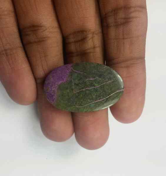 24.15 Carats Purplish Green Australia Purpolite 31.42 x 19.77 x 4.71 mm