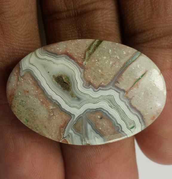 17.55 Carats Laguna Lace Agate 29.48 x 19.85 x 3.83 mm
