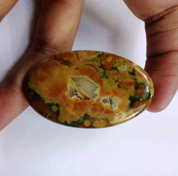 66.4 Carats Australian Rainforest Jasper 51.99 x 31.23 x 5.15 mm