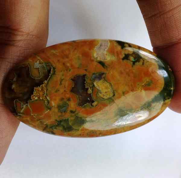63.9 Carats Australian Rainforest Jasper 51.50 x 30.27 x 5.37 mm