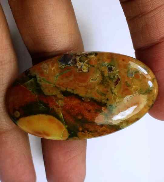 54.85 Carats Australian Rainforest Jasper 45.52 x 26.11 x 6.32 mm