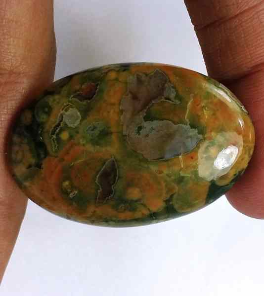 43.7 Carats Australian Rainforest Jasper 41.99 x 27.31 x 5.60 mm