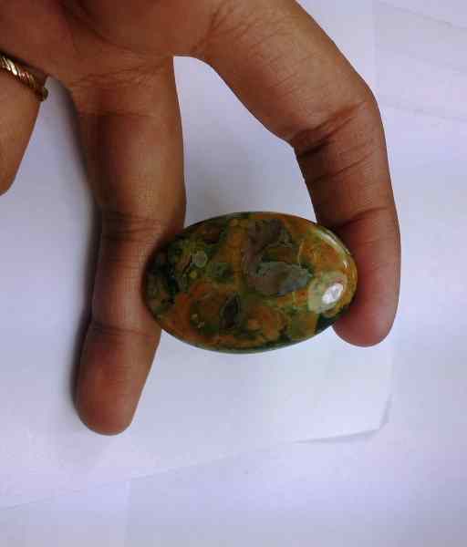 43.7 Carats Australian Rainforest Jasper 41.99 x 27.31 x 5.60 mm