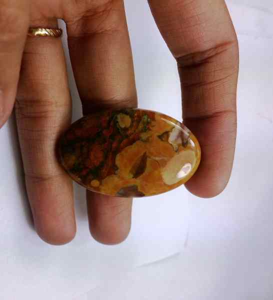 46.3 Carats Australian Rainforest Jasper 40.44 x 25.98 x 6.01 mm