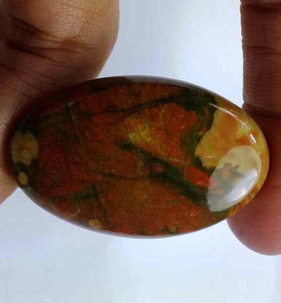 38 Carats Australian Rainforest Jasper 38.37 x 24.49 x 5.62 mm