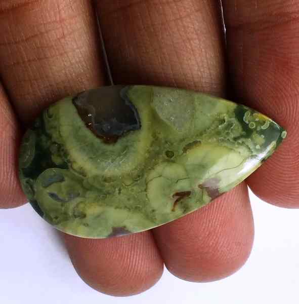 15.5 Carats Australian Rainforest Jasper 33.00 x 18.34 x 3.74 mm