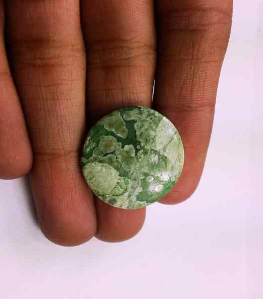 11.3 Carats Australian Rainforest Jasper 22.37 x 21.69 x 3.12 mm
