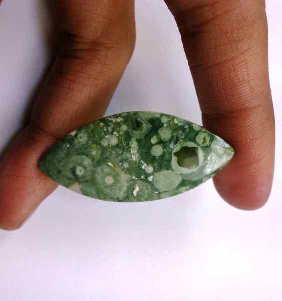 18.45 Carats Australian Rainforest Jasper 40.01 x 18.49 x 3.82 mm
