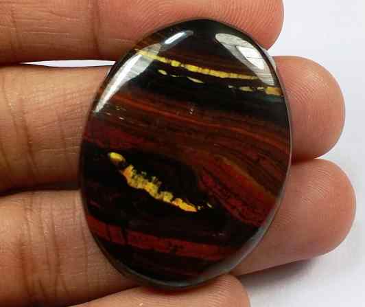 60.98 Carats Tiger Iron 34.88 x 26.77 x 6.25 mm