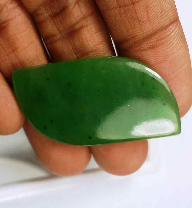 44 Carats Nephrite Jade 38.26 x 21.64 x 4.81 mm