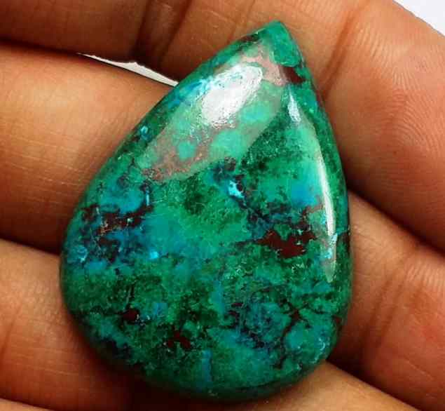 38.85 Carats Chrysocolla 32.37 x 24.42 x 6.37 mm
