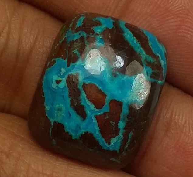 17.29 Carats Chrysocolla 17.79 x 14.79 x 7.20 mm
