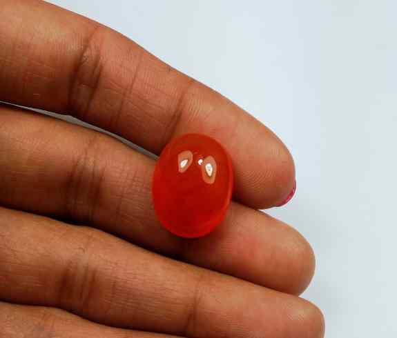 12.69 Carat Carnelian 17.49 x 13.57 x 7.71 mm