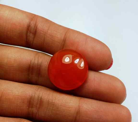 17.21 Carat Carnelian 18.47 x 18.45 x 7.38 mm