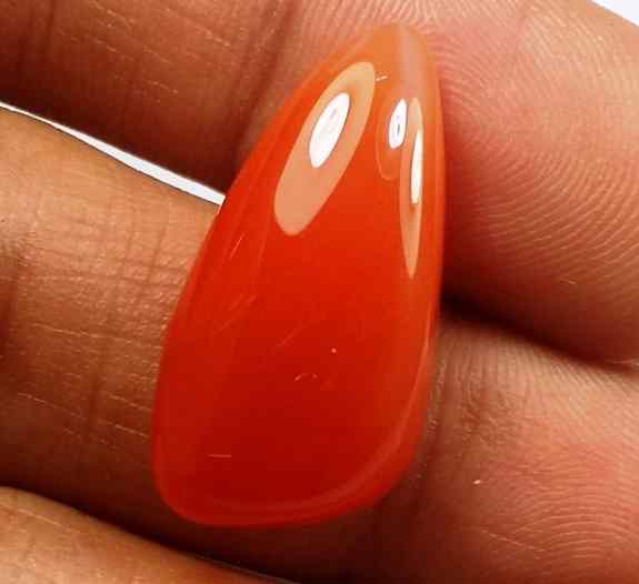 11.56 Carat Carnelian 22.59 x 11.20 x 6.26 mm