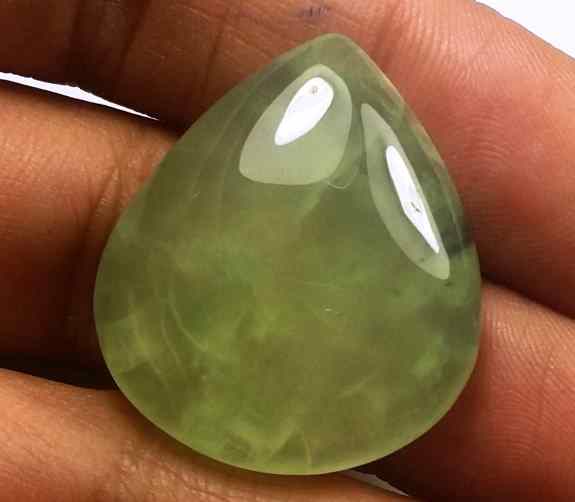 38 Carat Green Russian Federation Prehnite 26.63 x 23.23 x 7.91 mm