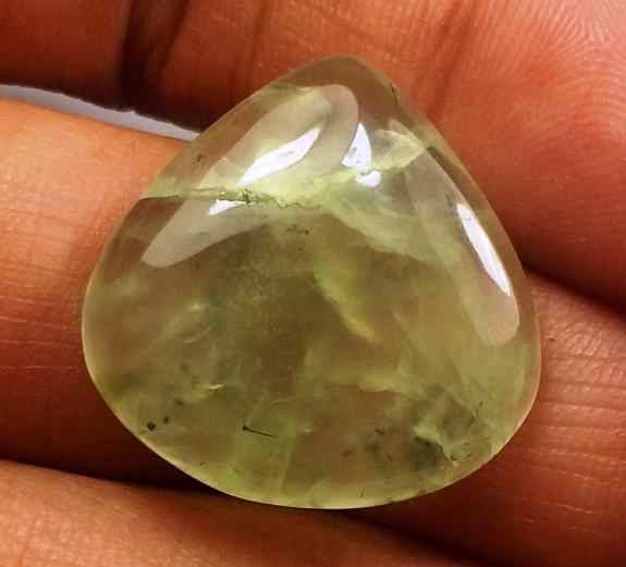 19.12 Carat Green Russian Federation Prehnite 20.99 x 20.39 x 8.14 mm