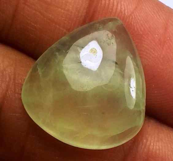 10.51 Carat Green Russian Federation Prehnite 17.38 x 15.72 x 4.62 mm