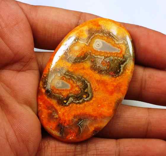 65.63 Carat Yellow-Orange India Bumble Bee 51.65 x 33.05 x 4.08 mm