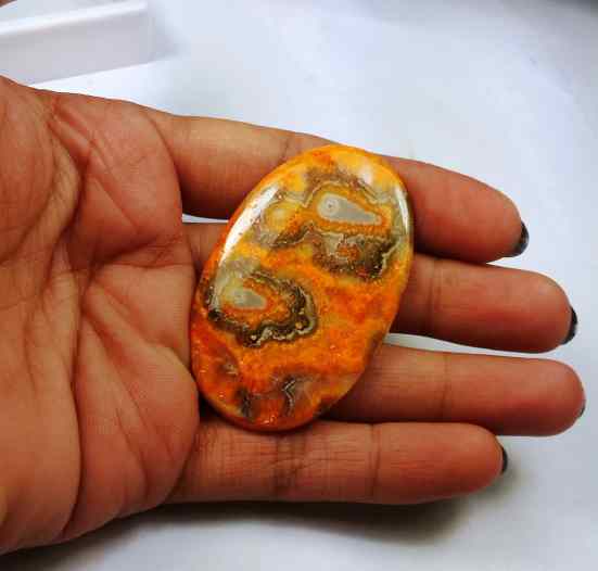 65.63 Carat Yellow-Orange India Bumble Bee 51.65 x 33.05 x 4.08 mm
