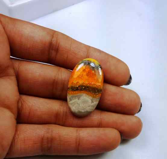 17.72 Carat Yellow-Orange India Bumble Bee 29.16 x 16.93 x 4.15 mm