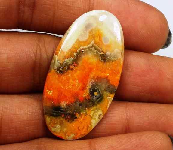 16.11 Carat Yellow-Orange India Bumble Bee 36.14 x 18.90 x 2.95 mm