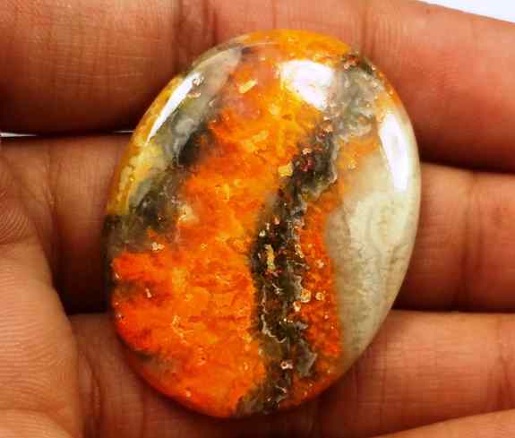 34.91 Carat Yellow-Orange India Bumble Bee 37.32 x 28.21 x 3.88 mm