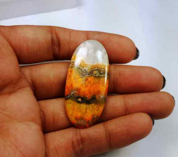 30.05 Carat Yellow-Orange India Bumble Bee 42.07 x 19.62 x 4.22 mm