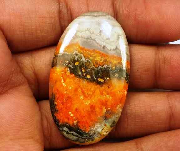 34.94 Carat Yellow-Orange India Bumble Bee 41.46 x 24.42 x 7.06 mm