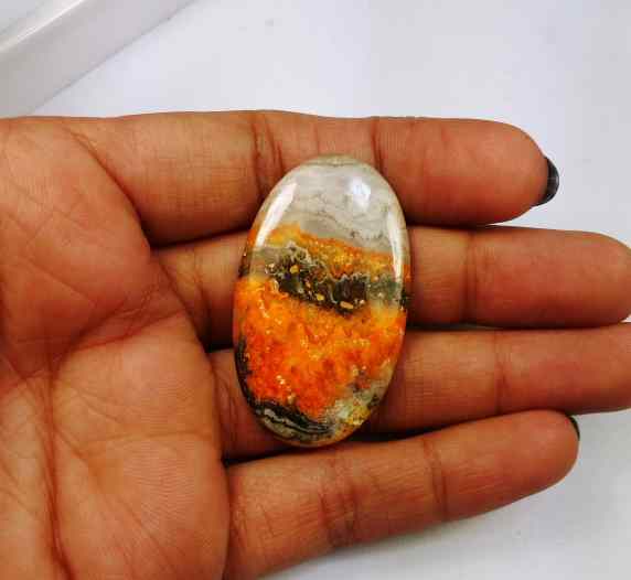 34.94 Carat Yellow-Orange India Bumble Bee 41.46 x 24.42 x 7.06 mm