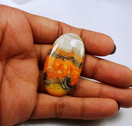45.59 Carat Yellow-Orange India Bumble Bee 42.18 x 23.53 x 5.11 mm