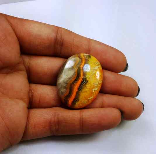 36.08 Carat Yellow-Orange India Bumble Bee 31.31 x 24.40 x 5.62 mm