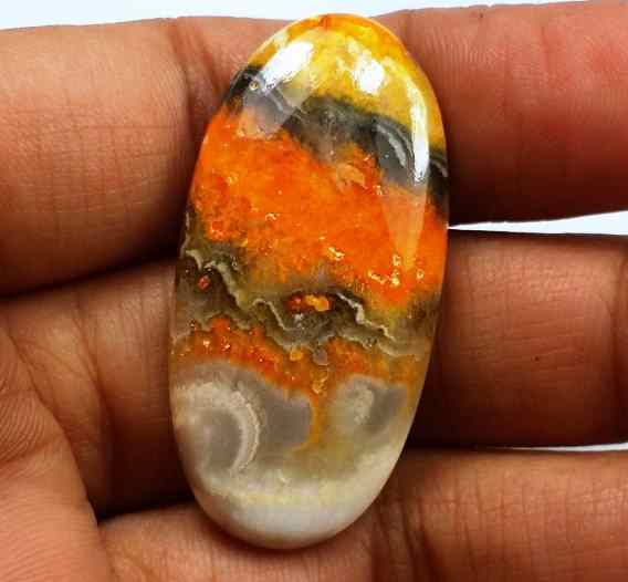 31.02 Carat Yellow-Orange India Bumble Bee 37.17 x 18.27 x 5.23 mm