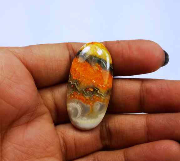 31.02 Carat Yellow-Orange India Bumble Bee 37.17 x 18.27 x 5.23 mm