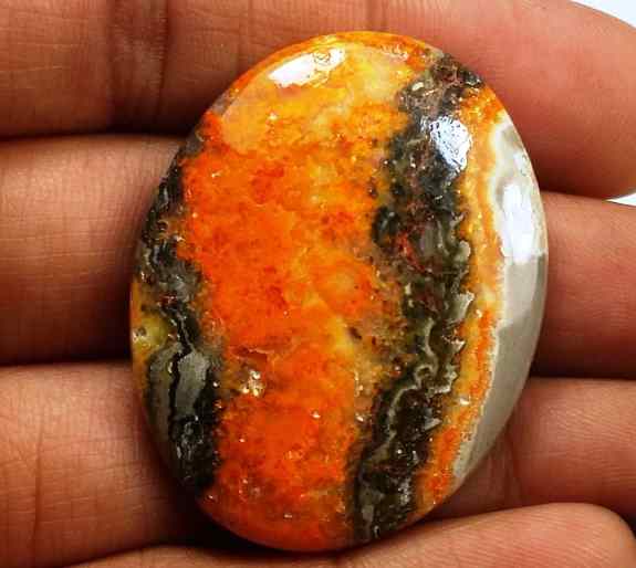 54.43 Carat Yellow-Orange India Bumble Bee 37.02 x 28.72 x 6.26 mm